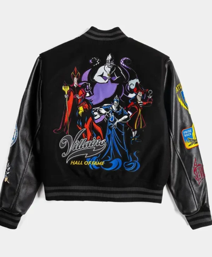 Disney Villains x Shoe Palace Video Vault Black Wool Varsity Jacket