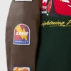 Disney x Formula 1 Lightning McQueen Wool Green and Brown Varsity Jacket