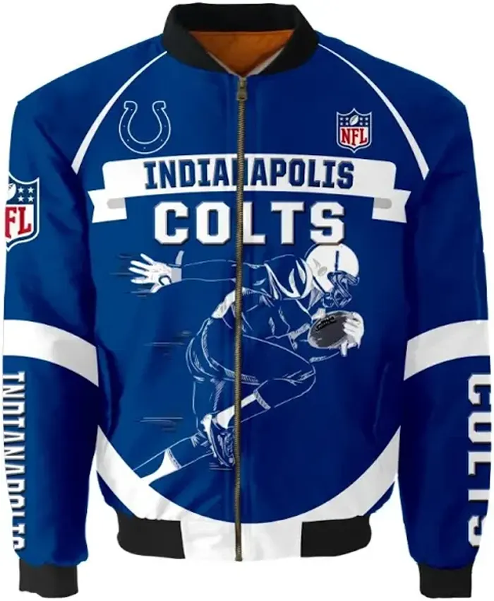 Dominic Indianapolis Colts Running Men Bomber Jacket