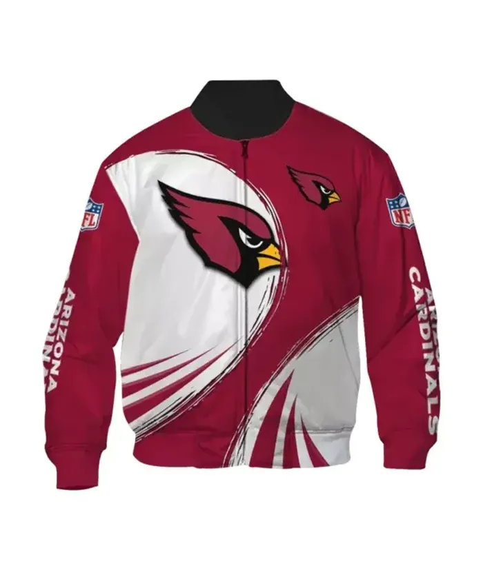 Drake Arizona Cardinals Red White Bomber Jacket