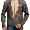 Dwayne Johnson Black Adam Bolt Design Leather Jacket