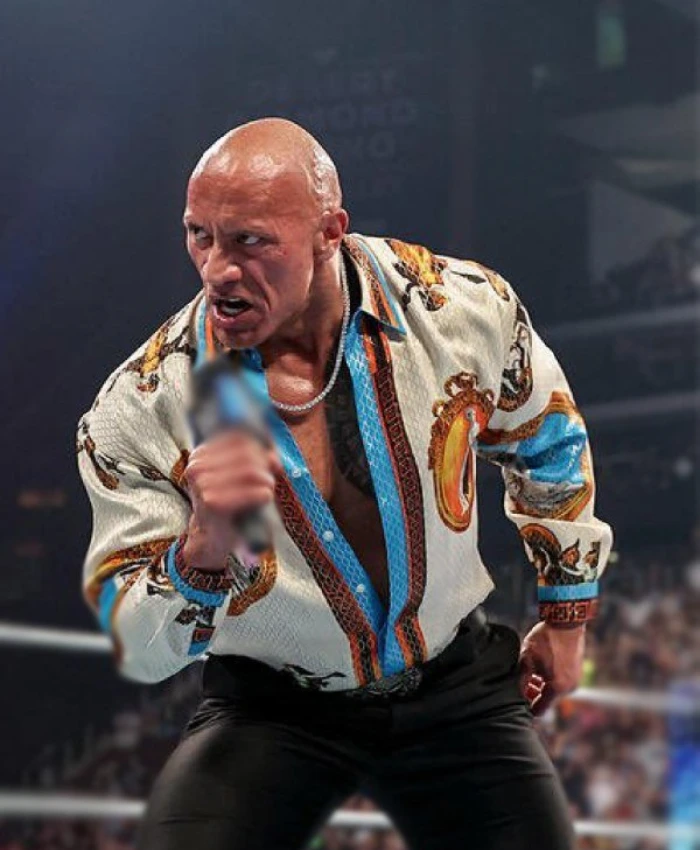 Dwayne The Rock Johnson WWE SmackDown Versace Shirt