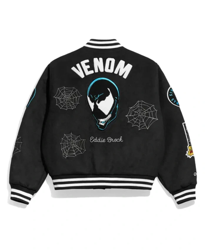 Tom Hardy Movie Marvel’s Venom Eddie Brock Lethal Protector Wool Varsity Jacket