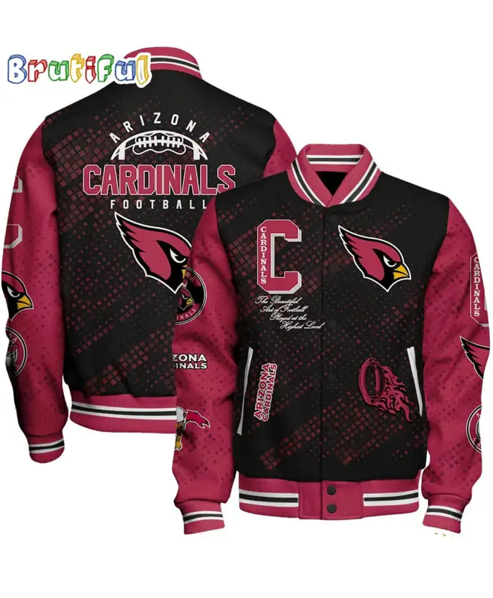 Ellis Arizona Cardinals All Over Print Baseball Varsity Jacket