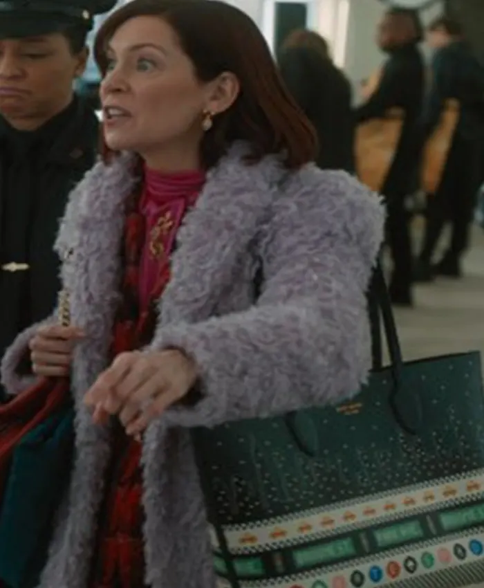 Elsbeth 2024 Carrie Preston Purple Fur Coat