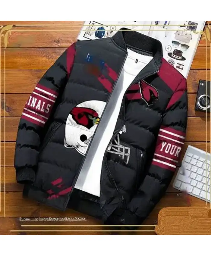 Elvin Arizona Cardinals Men 3D Print Puffer Jacket