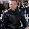 Ewan McGregor Stylish Black Biker Leather Jacket For Men And Women