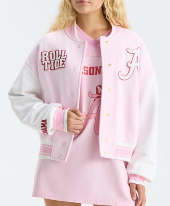 Fanatics x LoveShackFancy The University of Alabama Collegiate Varsity Jacket
