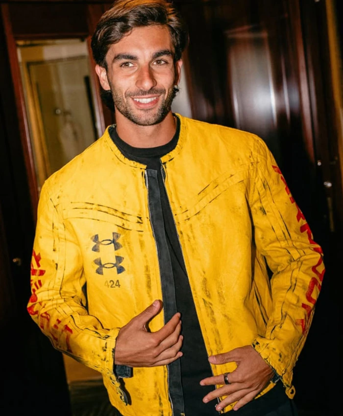 Ferran Torres Under Armour x 424 World Cup Yellow Leather Jacket