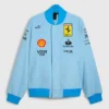 Ferrari Blue Miami Grand Prix Varsity Jacket