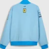 Ferrari Reprises Azzurro Blue For Miami Grand Prix Varsity Jacket For Men And Women