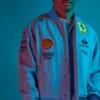 Ferrari Reprises Azzurro Blue For Miami Grand Prix Varsity Jacket For Sale