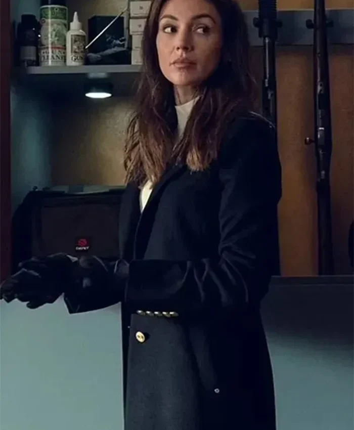 Fool Me Once 2024 Maya Stern Black Long Coat