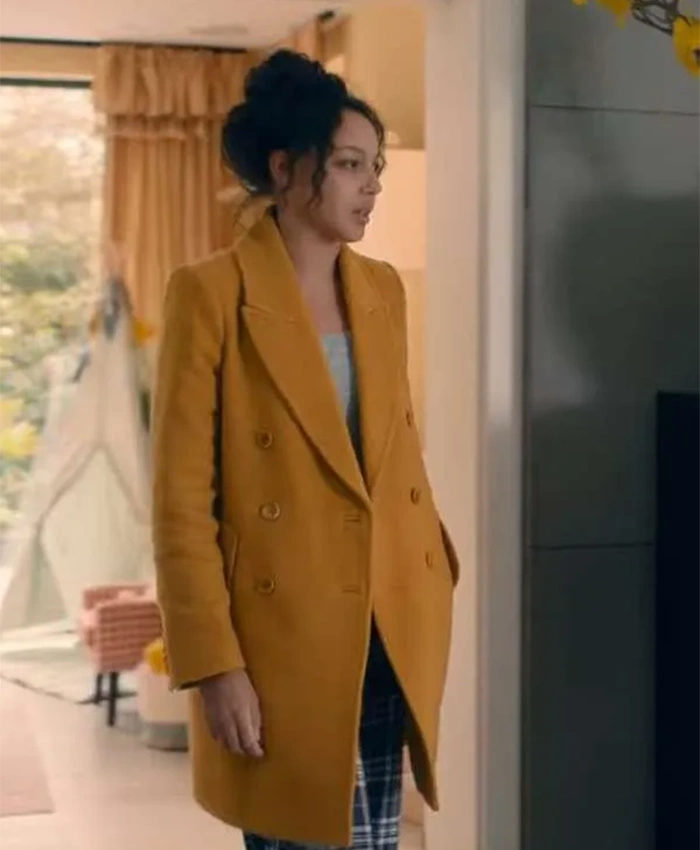 Fool Me Once Eva Finn Yellow Wool Coat