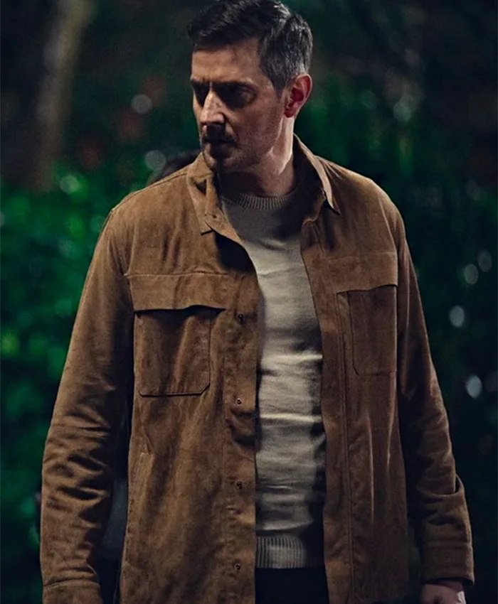 Fool Me Once Richard Armitage Brown Leather Jacket