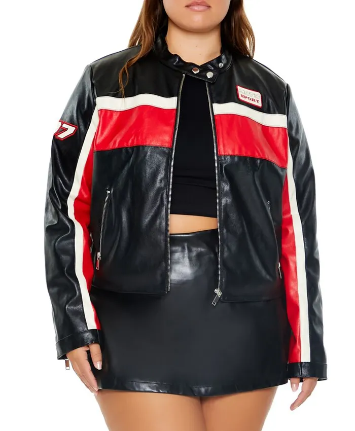 Forever 21 Plus Size Moto Sport Jacket