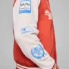 Formula 1 Tech Heritage Red and Off White Varsity Jacket