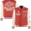 Formula 1 Tech Heritage Red and Off White Wool Varsity Jacket Sale