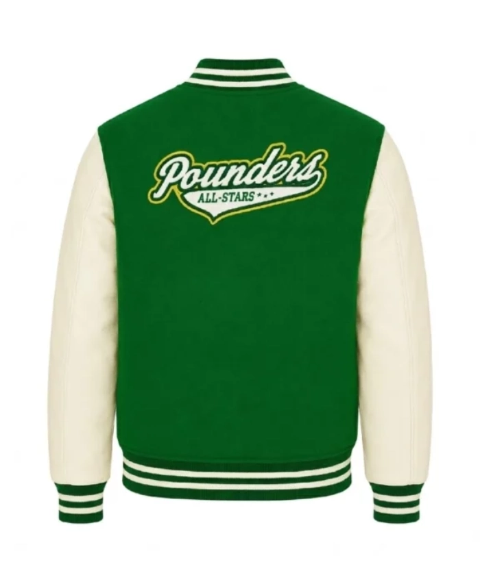 Franklin Adamim GTA 5 Green And White Wool And Leather Jacket