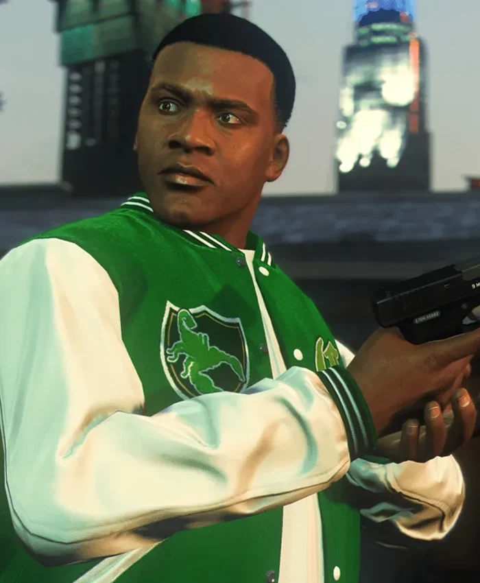 Franklin Adamim GTA 5 Wool And Leather Varsity Jacket