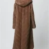 Get Now Dido Stuart Mink Fur Long Hooded Coat For Sale