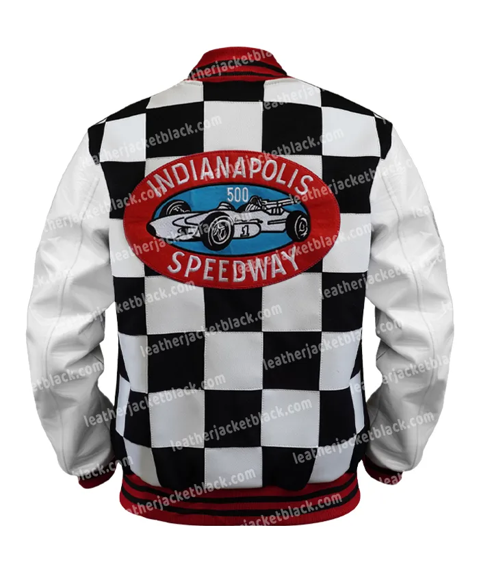 Indianapolis 500 Checkered Bomber Jacket - Image 6