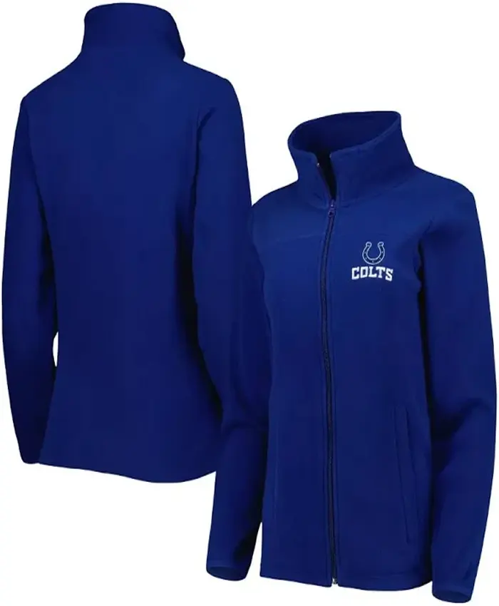 Giovanni Indianapolis Colts Football Full Zip Blue Track Jacket