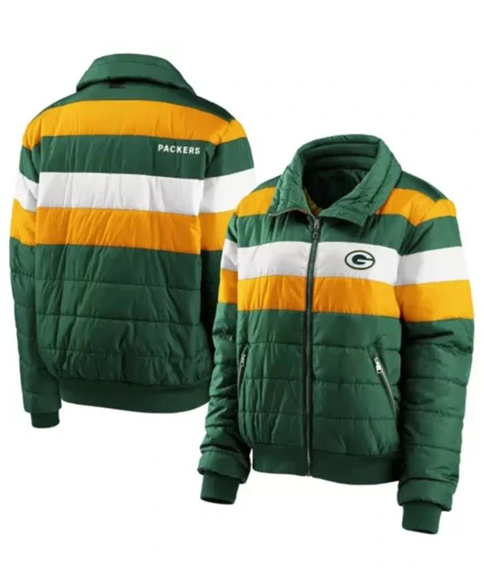 Green Bay Packers Brent Full Zip Puffer Jacket
