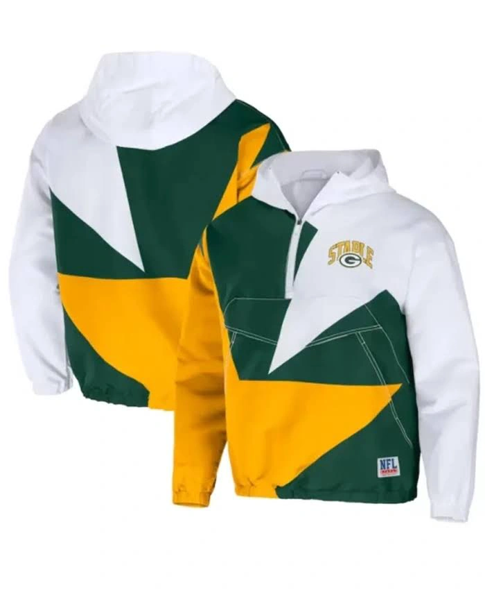 Green Bay Packers Pullover Quarter Zip Jacket For Unisex