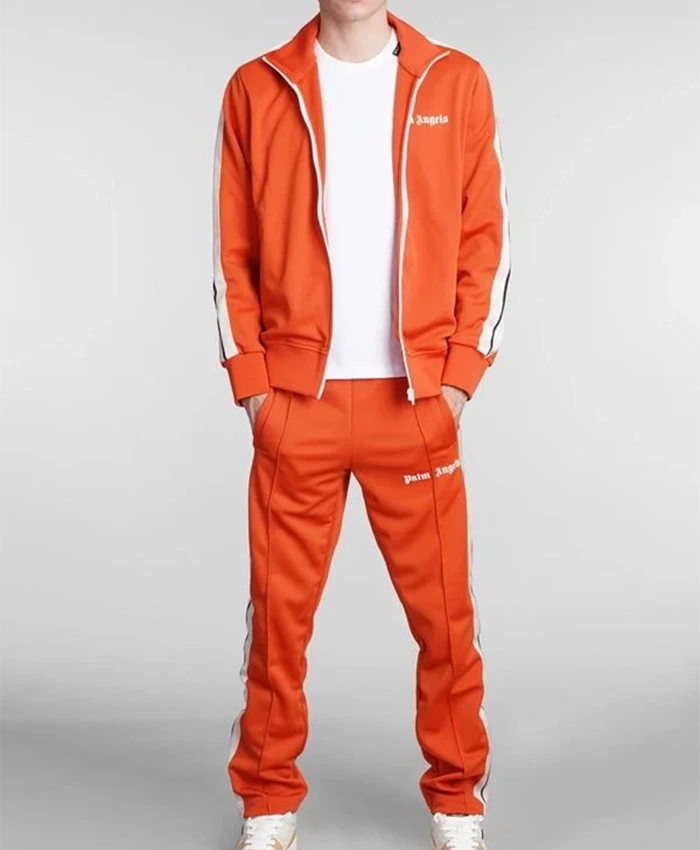 Grown Ish S06 Marcus Scribner Orange Fleece Tracksuit