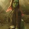Guardians Of The Galaxy Gamora Brown Leather Coat