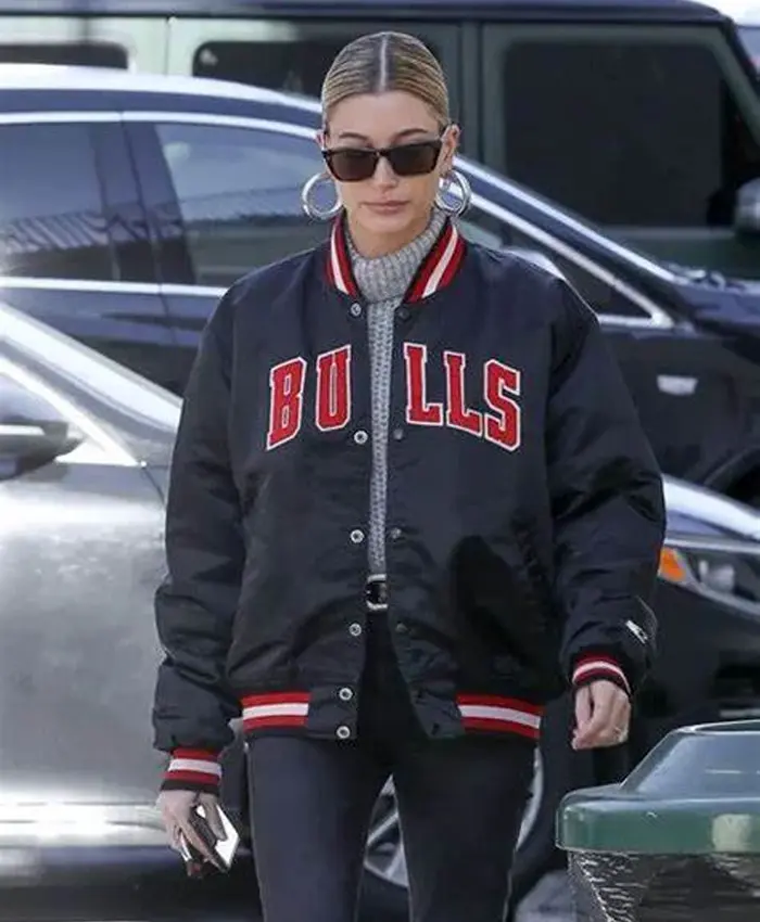 Hailey Bieber Letterman Varsity Jacket