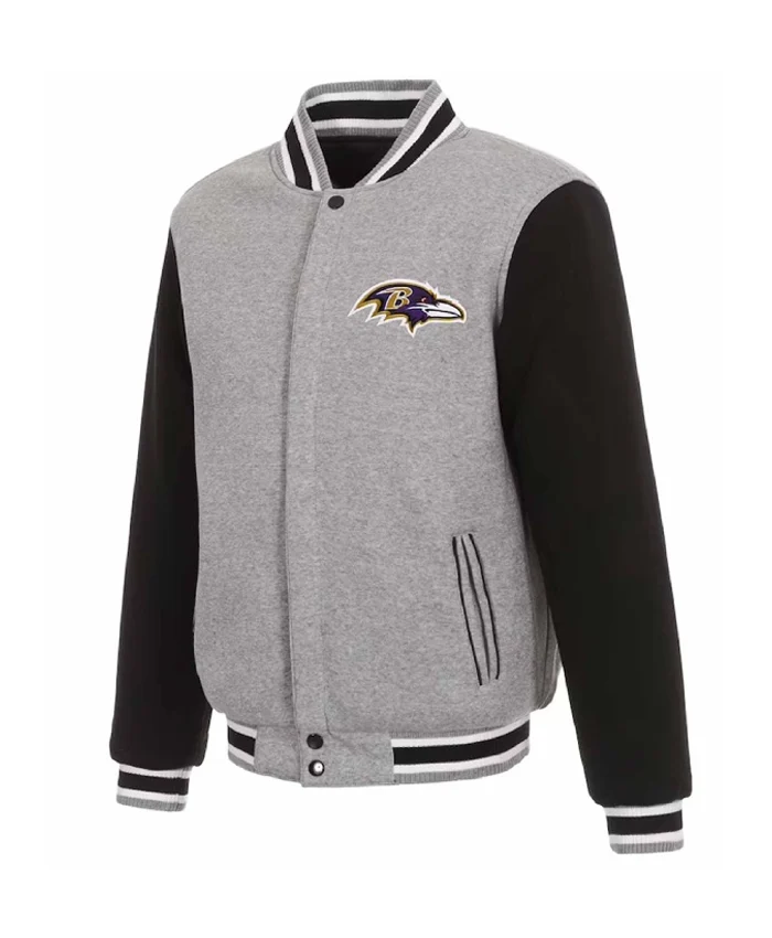 Harvey Baltimore Ravens NFL Black and Grey Jacket