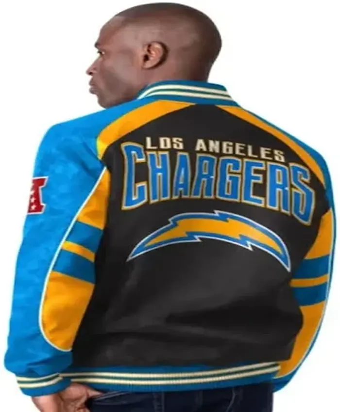 Alternative view of Hayden Los Angeles Chargers Full-Zip Suede Jacket