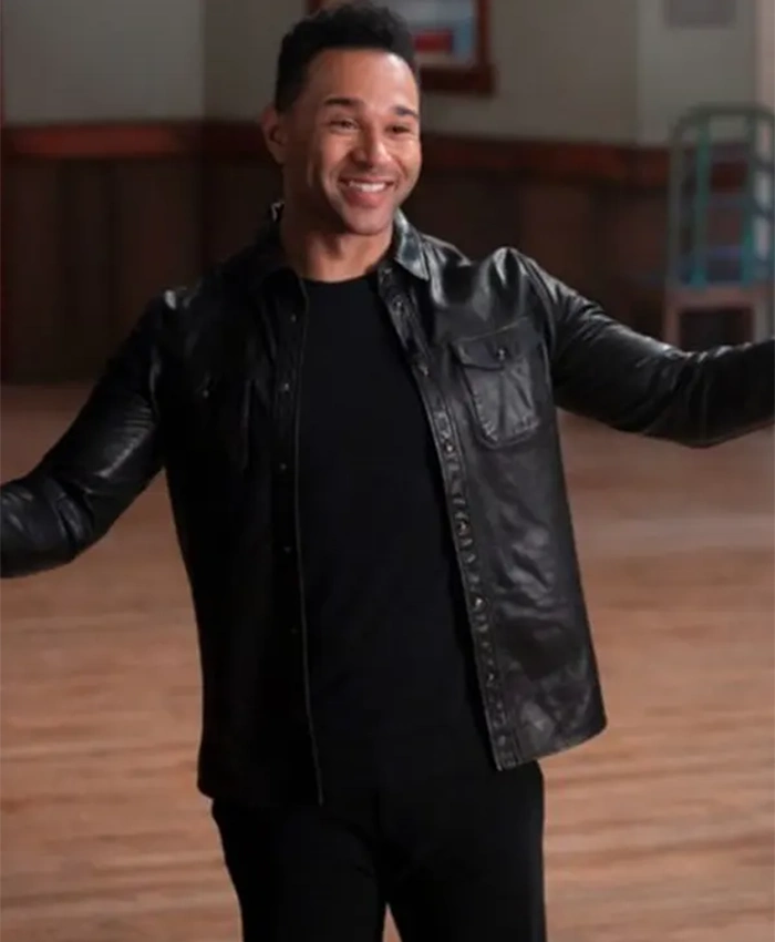 High School Musical S03 Mr Mazzara Black Leather Jacket