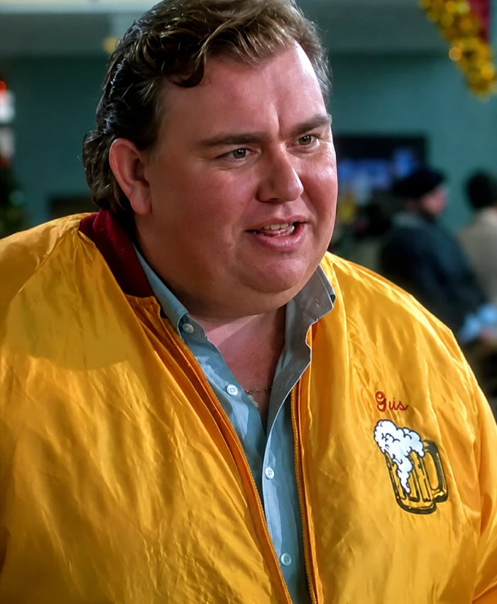 Home Alone Gus Polinski Kenosha Kickers Yellow Satin Bomber Jacket
