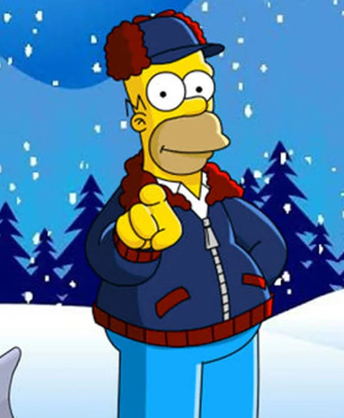 Homer Simpson The Simpsons Mr Plow Jacket with Fur Collar