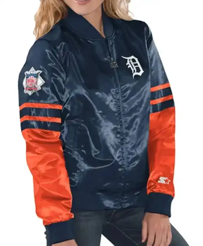 Hope Detroit Tigers Tie Breaker Bomber Jacket