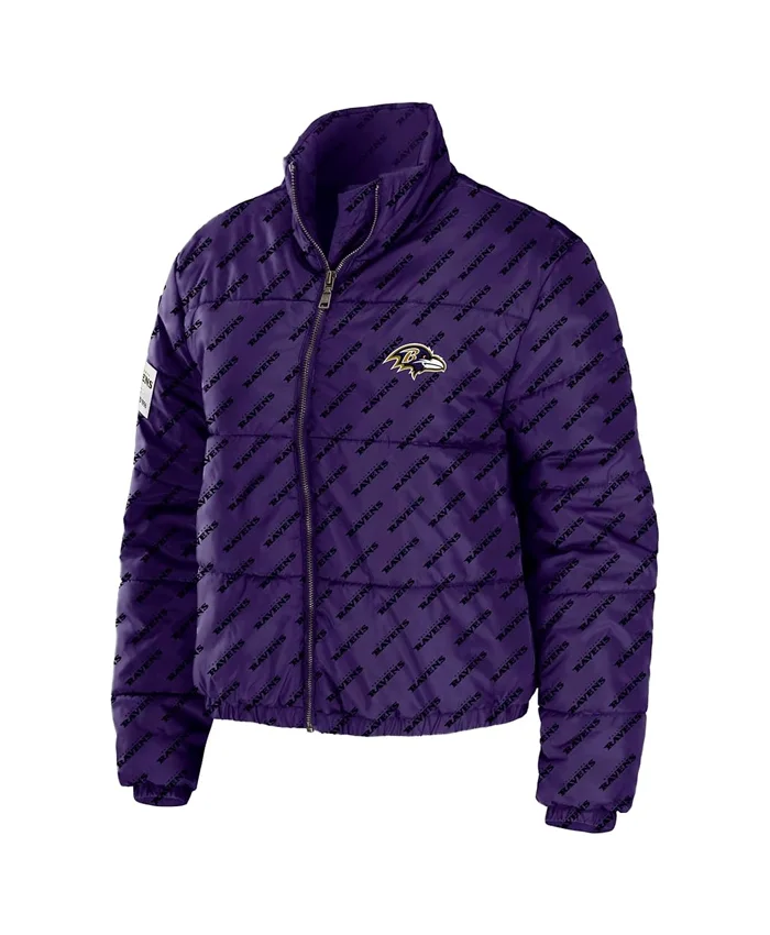 Hugo Baltimore Ravens Women Purple Puffer Jacket