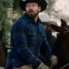Ian Bohen TV Series Yellowstone Ryan Blue Flannel Jacket For Sale