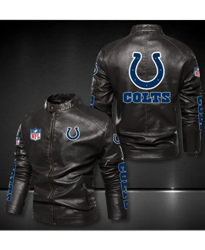 Indianapolis Colts Leather Jacket 1