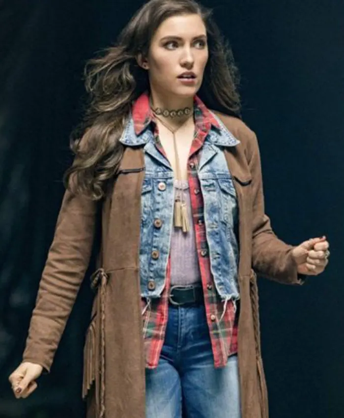Izzy Bowin TV Series The Flash Season 04 Miranda MacDougall Brown Leather Coat