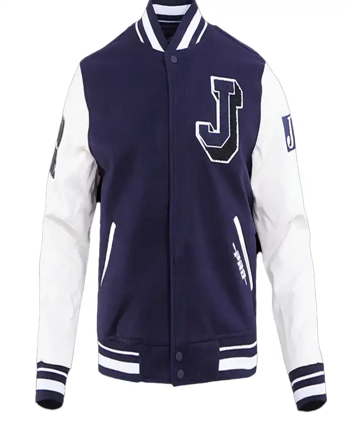 Jackson State University Navy And White Wool Varsity Jacket