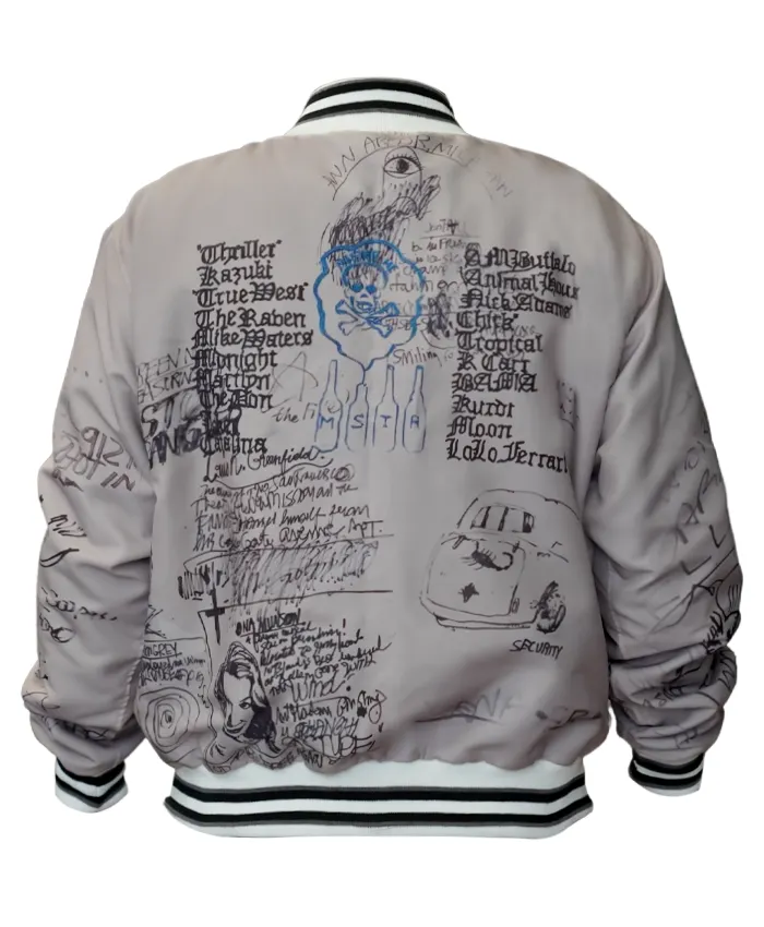 James Franco International Biarritz Film Festival Printed Bomber Jacket