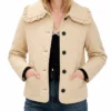 Jasmine Roth Mini TV Series Roast My Rental Quilted Beige Jacket