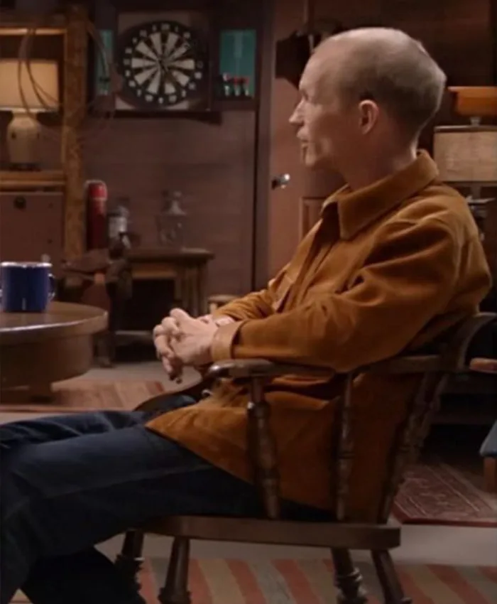 Jefferson White Tv Series Yellowstone Season 5 Jimmy Hurdstrom Brown Suede Leather Jacket