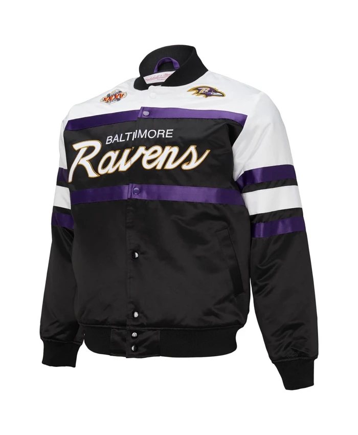 Jeramie Baltimore Ravens Heavyweight Satin Varsity Jacket