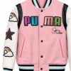 Jersey Shore Family Vacation Jenni Farley Pink Varsity Jacket