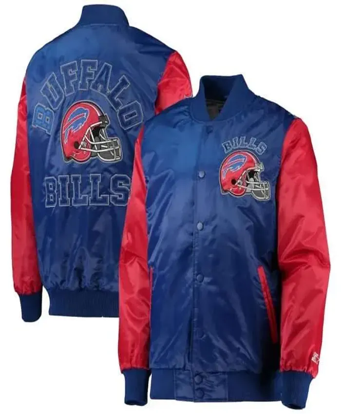 Jessee Buffalo Bills Locker Room Satin Varsity Jacket