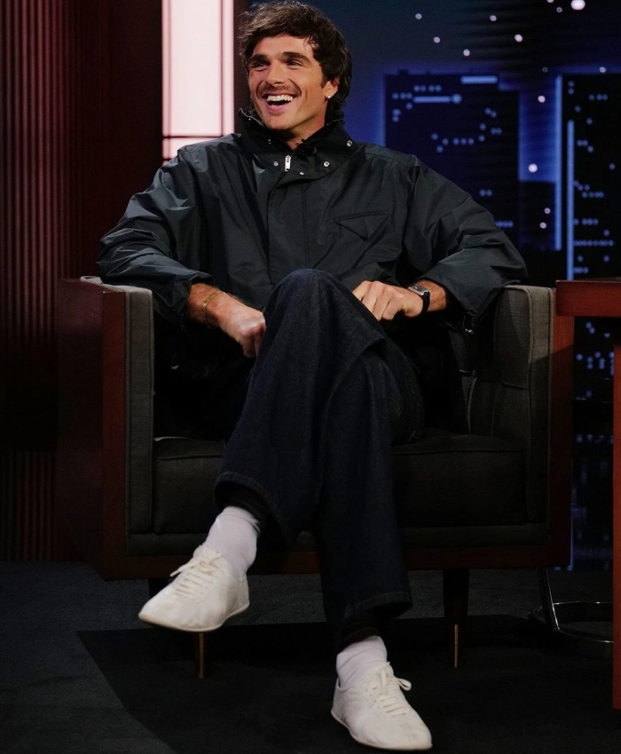 Jimmy Kimmel Live Jacob Elordi Black Jacket